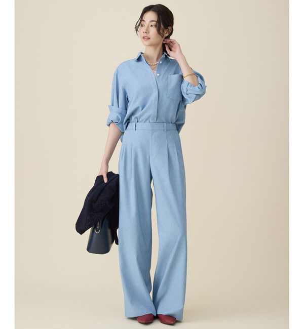 自由区「【セットアップ対応】ソフトリネンダンガリー シャツ」|シャツ・ブラウス|