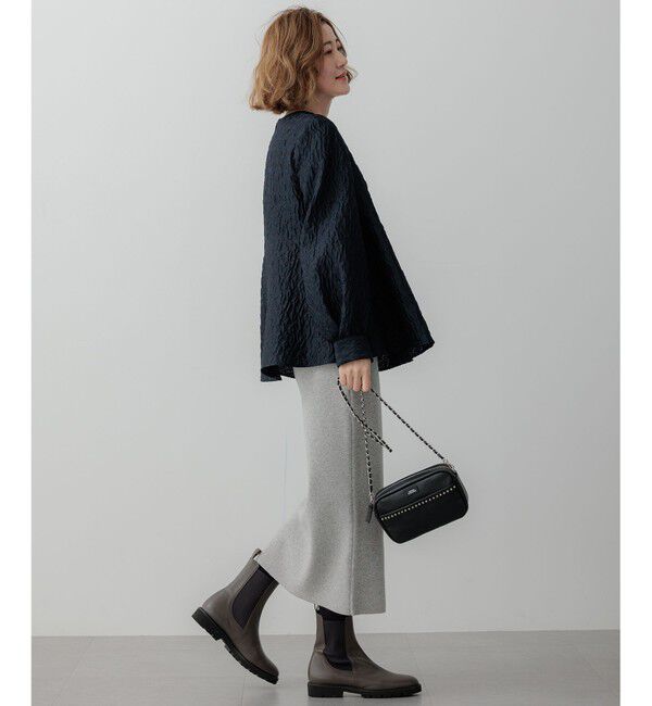 23区「【洗える】エクラジャカード ペプラム ブラウス」|シャツ・ブラウス|