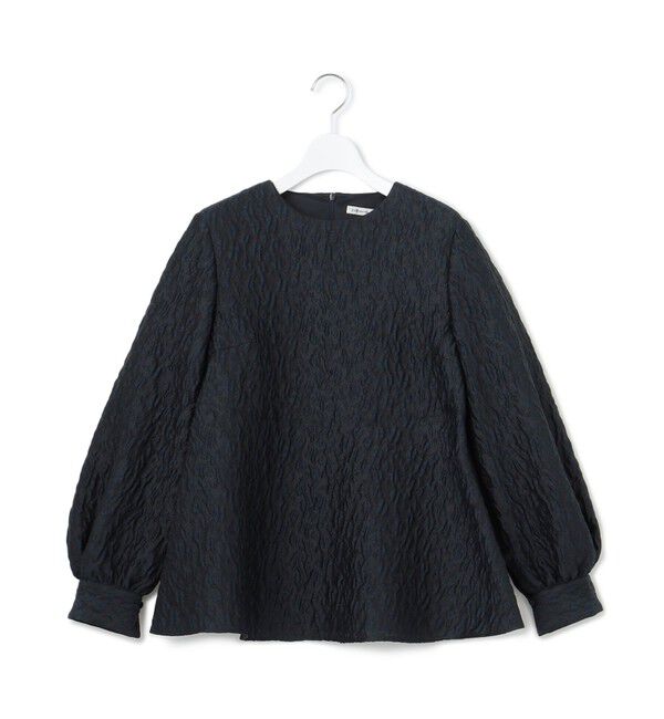 23区「【洗える】エクラジャカード ペプラム ブラウス」|シャツ・ブラウス|