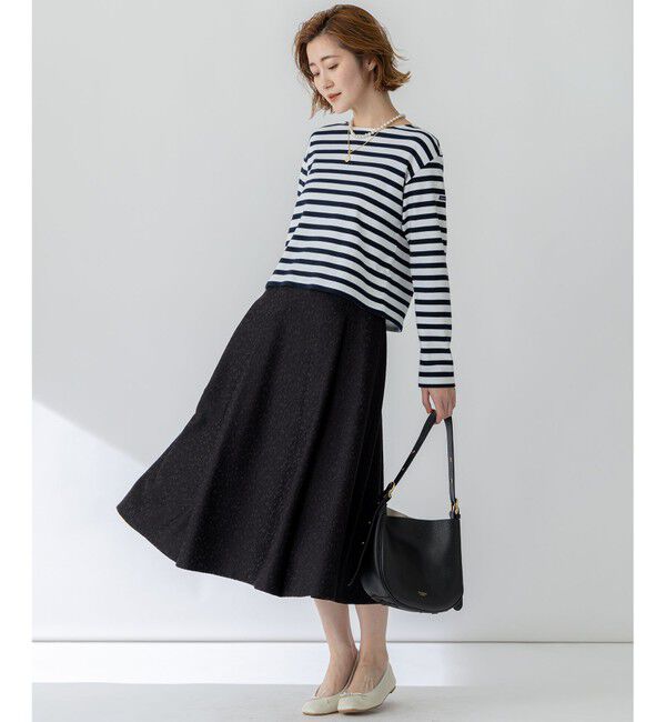 23区「【洗える】ジオメトリックジャカード タックフレア スカート」|スカート|