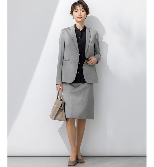 23区「【セットアップ対応/洗える】ストレッチシャンブレー テーラードジャケット」|テーラードジャケット|