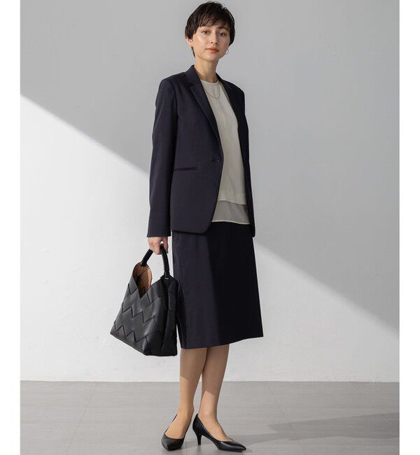 23区「【セットアップ対応/洗える】ストレッチシャンブレー テーラードジャケット」|テーラードジャケット|