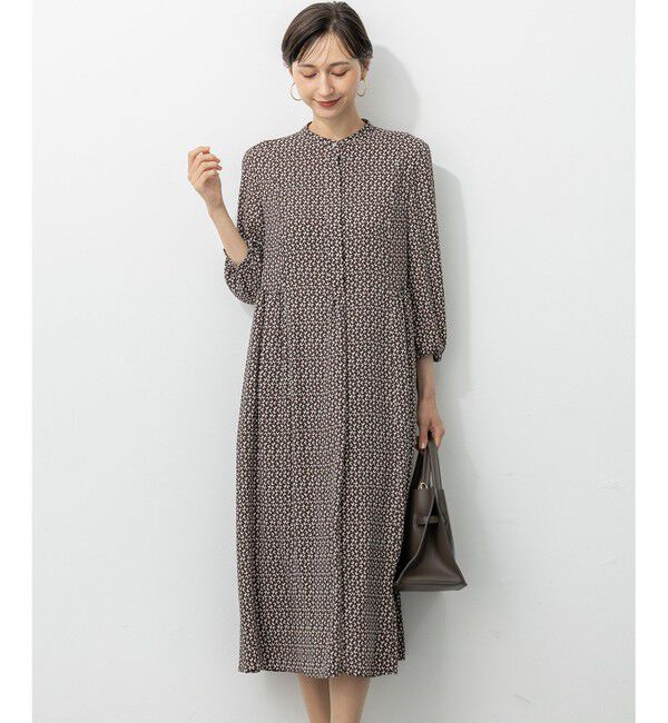 23区「【洗える】モダンジオメトリックプリント ワンピース」|ワンピース|ﾀﾞｰｸﾌﾞ