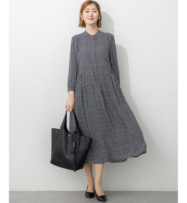 23区「【洗える】モダンジオメトリックプリント ワンピース」|ワンピース|