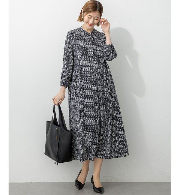 23区「【洗える】モダンジオメトリックプリント ワンピース」|ワンピース|