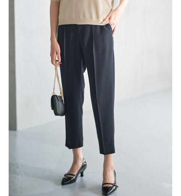 ANY SIS「【接触冷感・UVカット・速乾】コンフォートビューティサテン パンツ」|その他|ネイビー