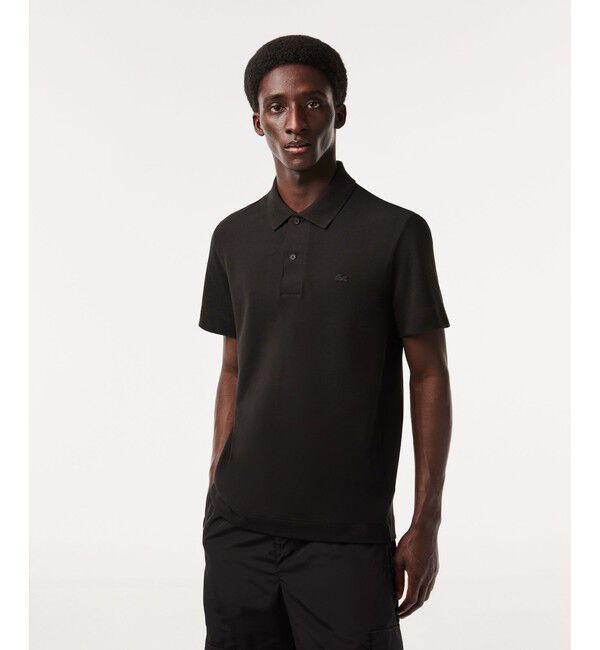 LACOSTE「オーガニックコットン ワントーンストレッチ鹿の子ポロシャツ」|ポロシャツ|