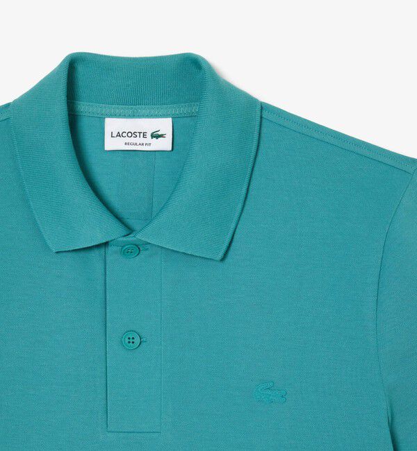 LACOSTE「オーガニックコットン ワントーンストレッチ鹿の子ポロシャツ」|ポロシャツ|
