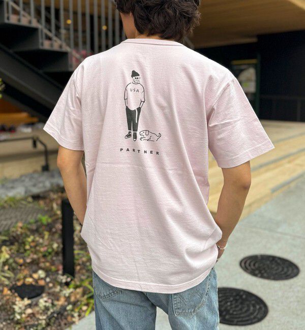 NOLLEY'S goodman「【BARNS OUTFITTERS】別注タフネックT PARTNER 25SS」|Tシャツ・カットソー|ピンク