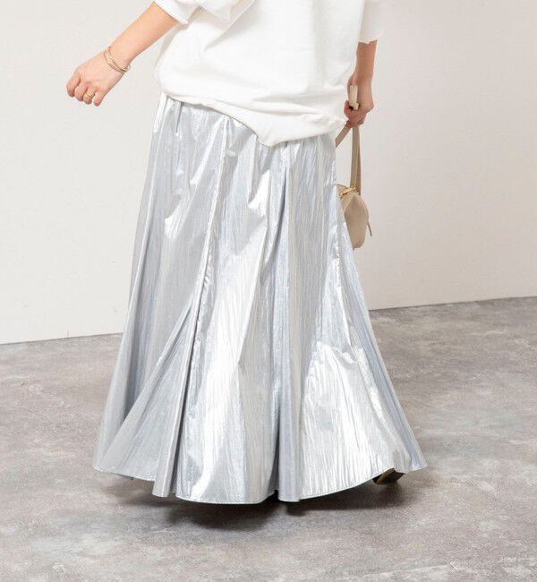 NOLLEY'S「45th limited editionウォッシャブルメタリックマチ入りマキシスカート」|スカート|