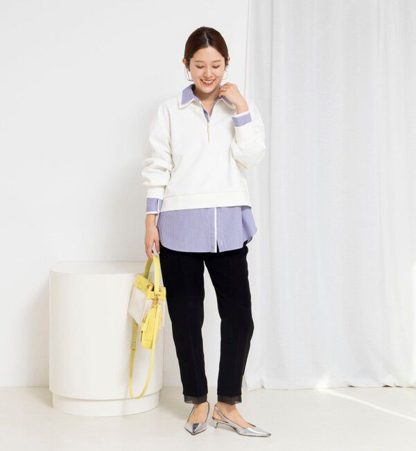 NOLLEY'S「ウォッシャブルダンボール襟付きプルオーバー」|スウェット・ジャージ|