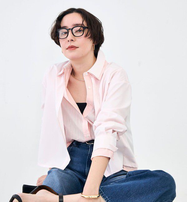 NOLLEY'S「ウォッシャブルレイヤード風ショート丈シャツ」|シャツ・ブラウス|