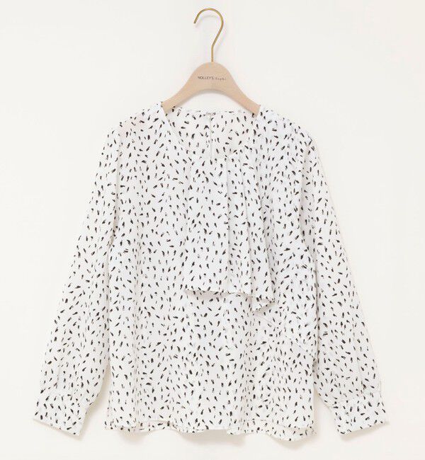 NOLLEY'S sophi「ウォッシャブルファンクショナルジョーゼットプリントタックフレアーブラウス」|シャツ・ブラウス|