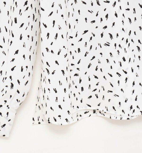 NOLLEY'S sophi「ウォッシャブルファンクショナルジョーゼットプリントタックフレアーブラウス」|シャツ・ブラウス|