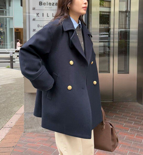 fredy emue「【リバイバル/新色追加】ウール混ミドル丈Pコート」|ピーコート|