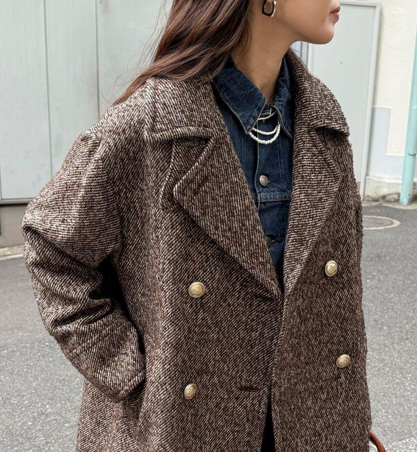 fredy emue「【リバイバル/新色追加】ウール混ミドル丈Pコート」|ピーコート|