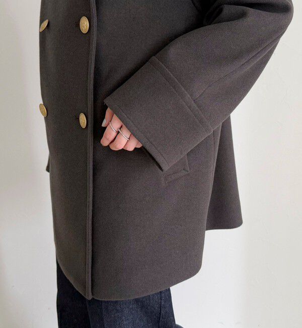 fredy emue「【リバイバル/新色追加】ウール混ミドル丈Pコート」|ピーコート|
