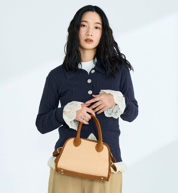 fredy emue「センタースリット衿付きプルオーバー」|ニット・セーター|