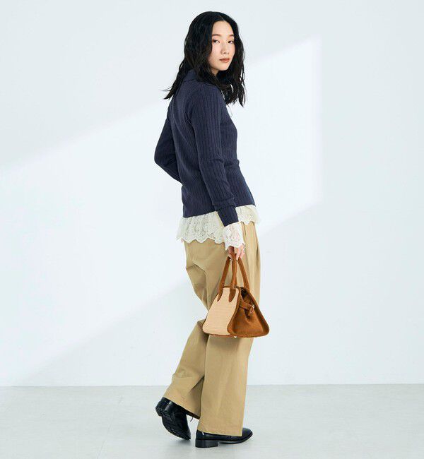 fredy emue「センタースリット衿付きプルオーバー」|ニット・セーター|