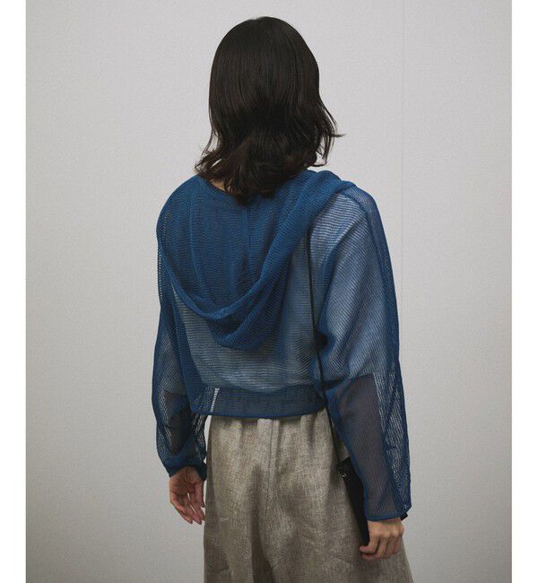 SALON adam et rope'「シアーメッシュフードボレロ」|カーディガン|