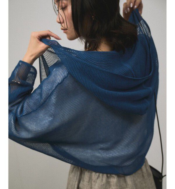 SALON adam et rope'「シアーメッシュフードボレロ」|カーディガン|