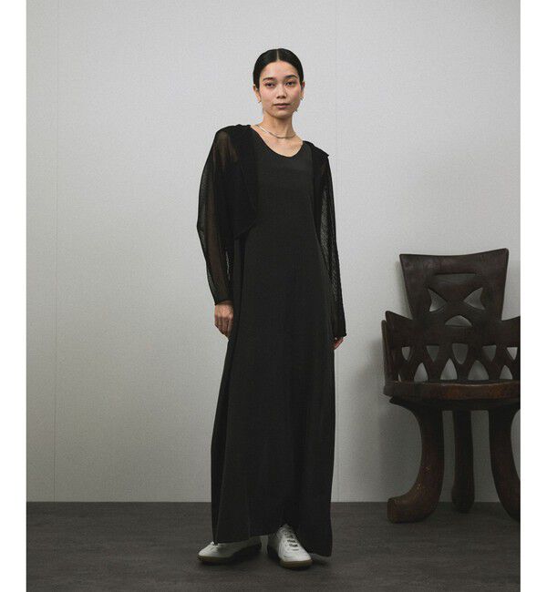 SALON adam et rope'「シアーメッシュフードボレロ」|カーディガン|