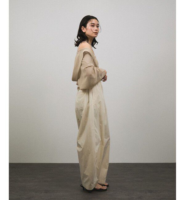 SALON adam et rope'「シアーメッシュフードボレロ」|カーディガン|