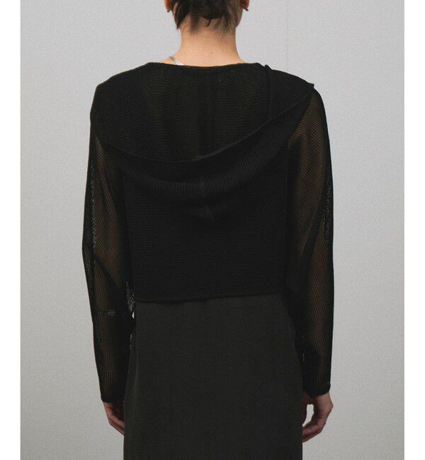 SALON adam et rope'「シアーメッシュフードボレロ」|カーディガン|