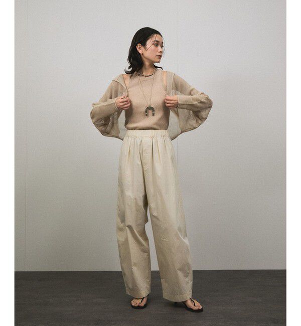 SALON adam et rope'「シアーメッシュフードボレロ」|カーディガン|