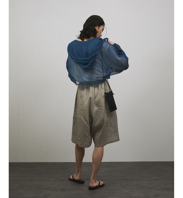 SALON adam et rope'「シアーメッシュフードボレロ」|カーディガン|