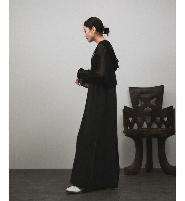 SALON adam et rope'「シアーメッシュフードボレロ」|カーディガン|