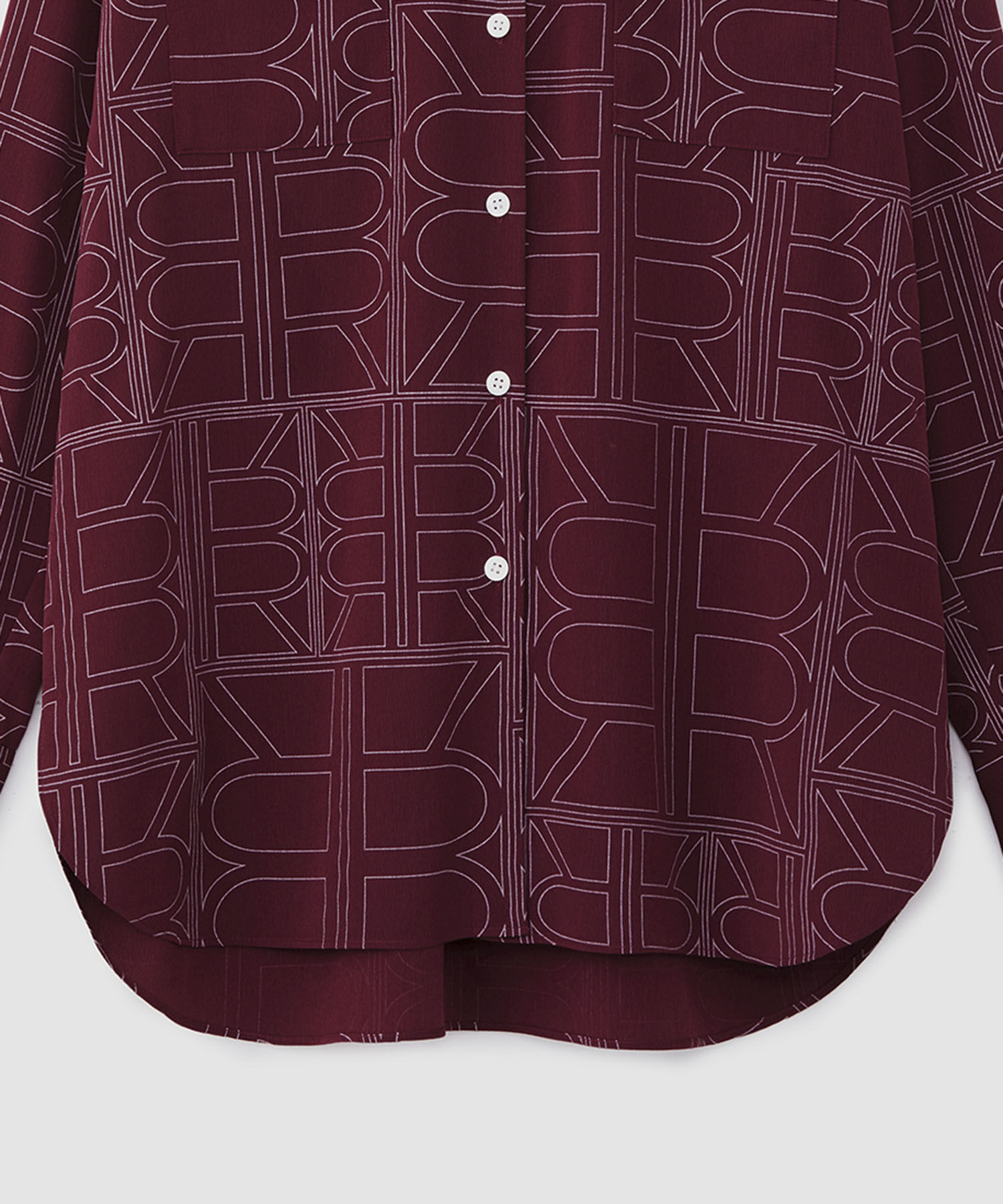 ROPE「モノグラムプリントシャツブラウス」|シャツ・ブラウス|