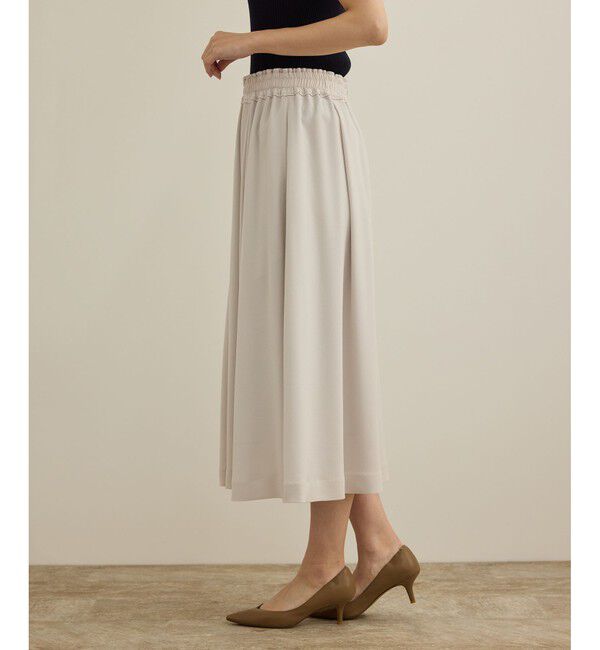 ROPE「 【洗える】タックフレアースカート/セットアップ対応」|スカート|