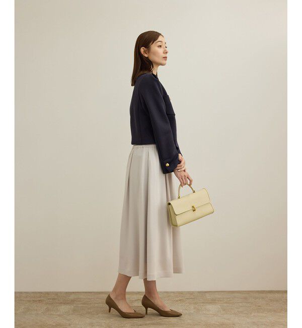 ROPE「 【洗える】タックフレアースカート/セットアップ対応」|スカート|