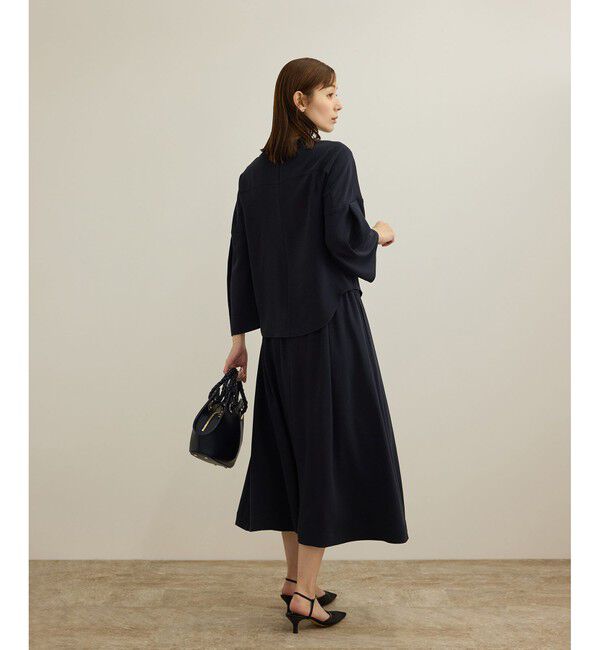 ROPE「 【洗える】タックフレアースカート/セットアップ対応」|スカート|