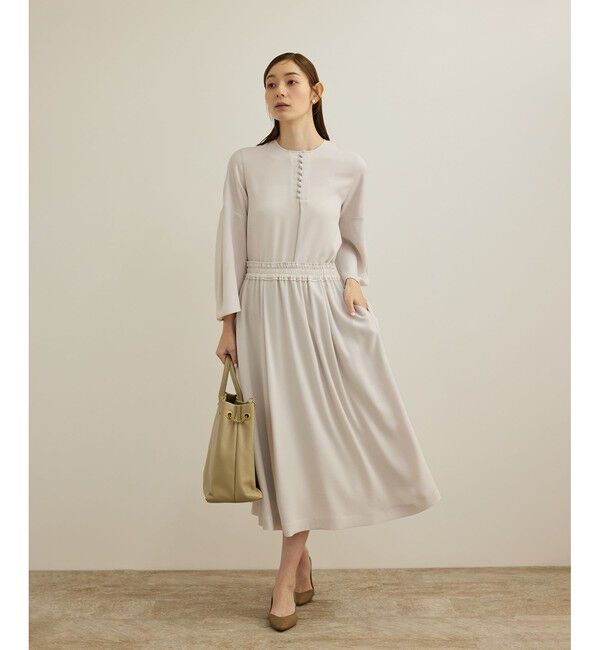 ROPE「 【洗える】タックフレアースカート/セットアップ対応」|スカート|