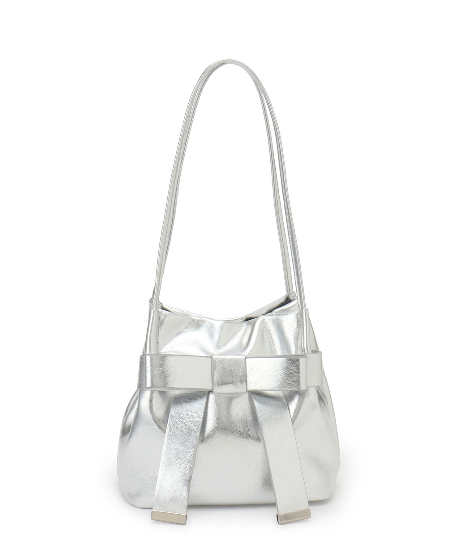 VIS「【ハンドルの長さ調節が出来る】リボンミニトートバック」|ショルダー・メッセンジャー|