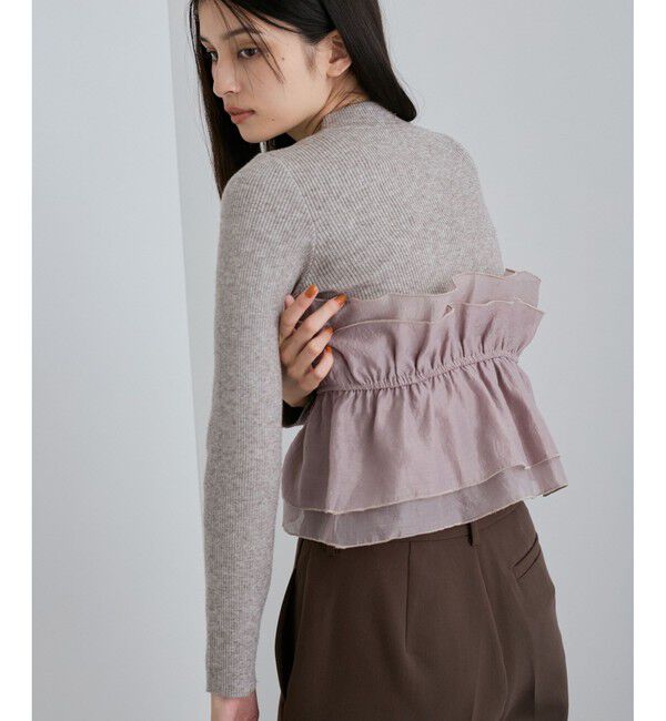VIS「旬なレイヤードスタイルが叶う！ビスチェドッキングニット/洗える」|ニット・セーター|