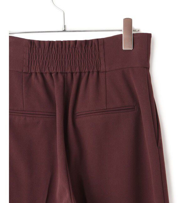 VIS「【美warm】ストレッチ釦付きワイドパンツ/スラックス【アンチピリング/防シワ/洗える】」|チノ|