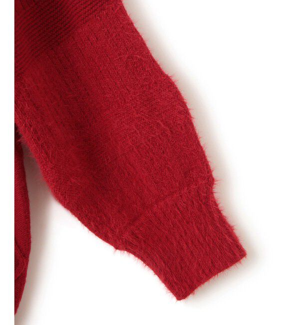 VIS「【洗える】オフショルケーブル編みミニワンピース」|ワンピース|