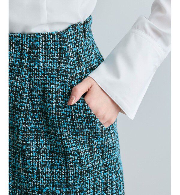 VIS「【洗える】ラメツイード&千鳥柄ミニスカート」|スカート|