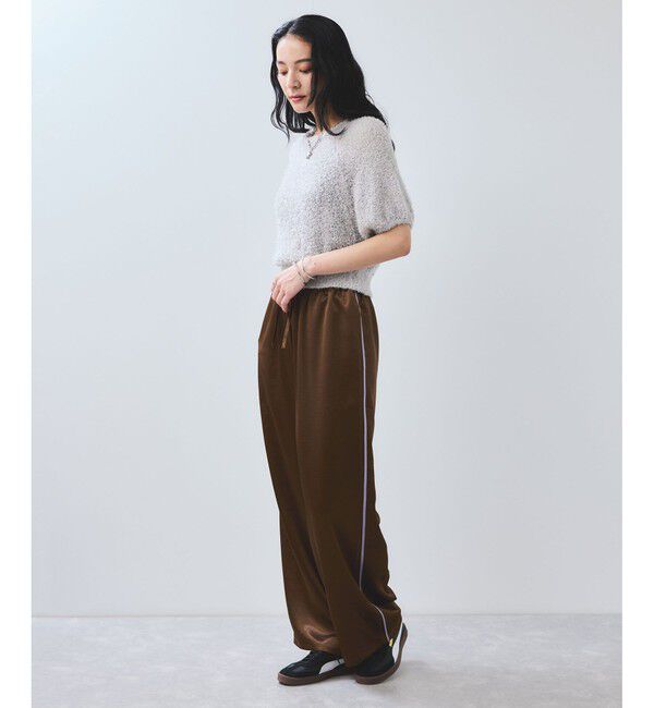 VIS「【WEB限定】リボンヤーンバルーン袖サマーニット」|ニット・セーター|