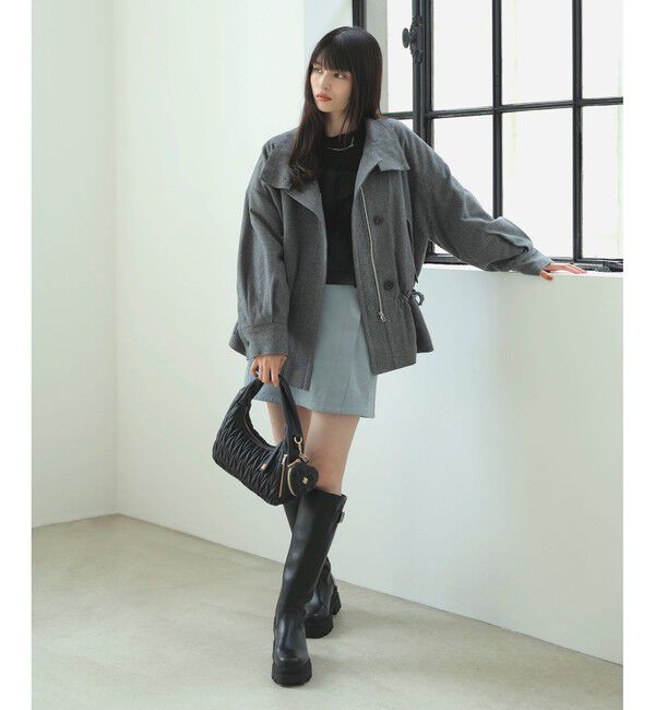 VIS「ドロストペプラムブルゾン」|ブルゾン・スタジャン|