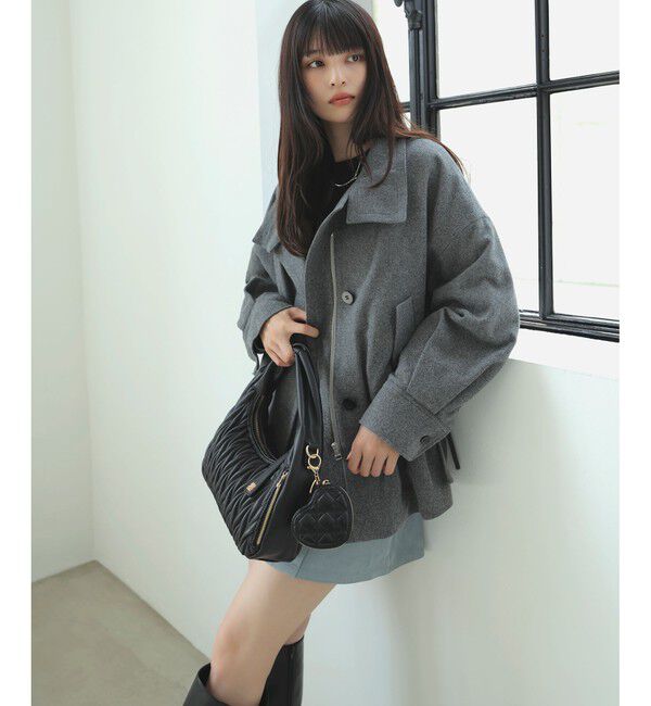 VIS「ドロストペプラムブルゾン」|ブルゾン・スタジャン|