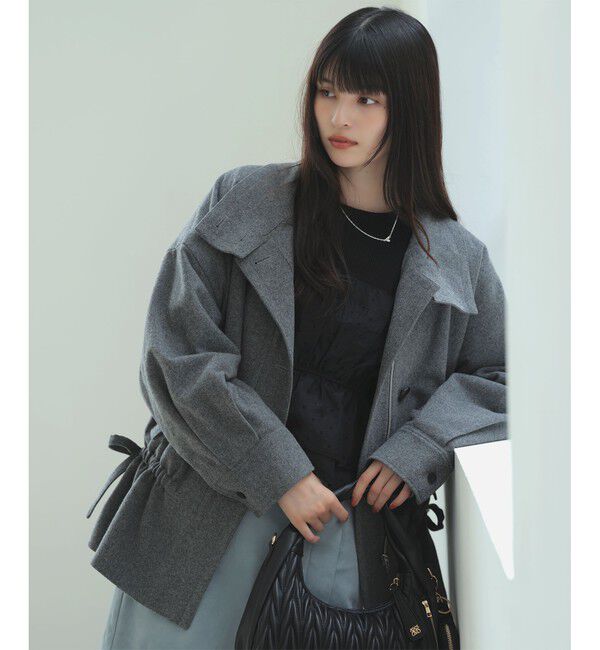 VIS「ドロストペプラムブルゾン」|ブルゾン・スタジャン|