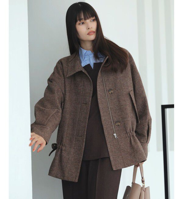 VIS「ドロストペプラムブルゾン」|ブルゾン・スタジャン|