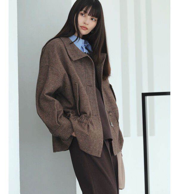 VIS「ドロストペプラムブルゾン」|ブルゾン・スタジャン|