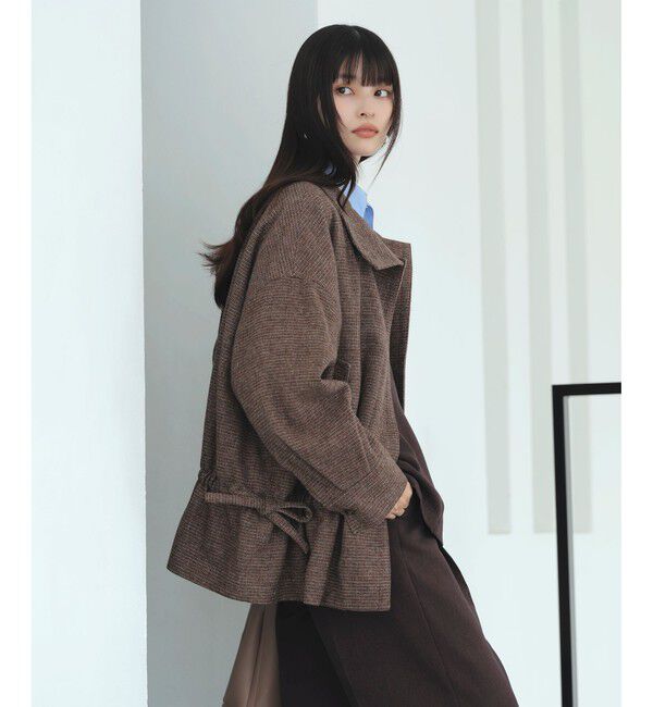 VIS「ドロストペプラムブルゾン」|ブルゾン・スタジャン|