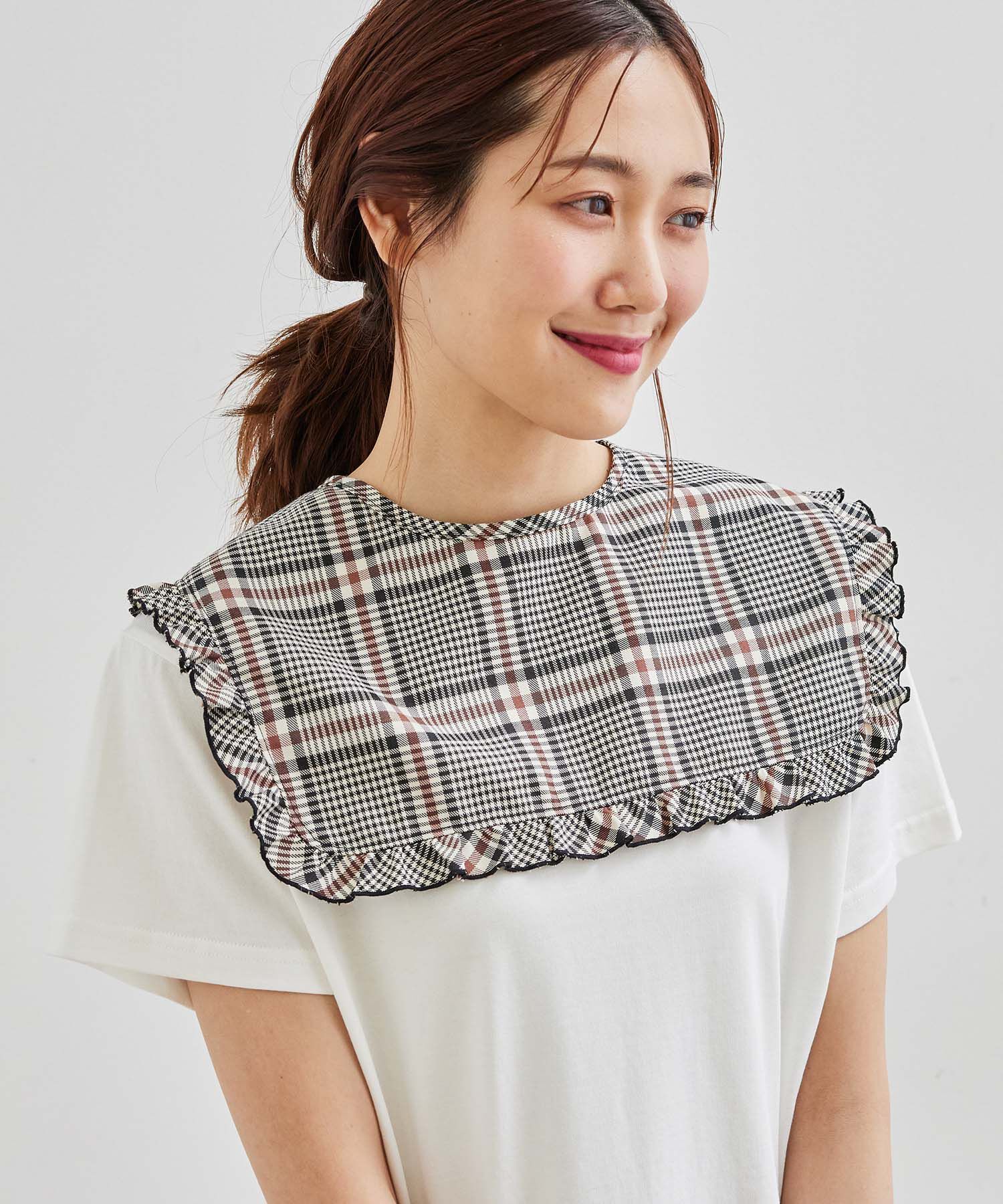 ROPE PICNIC PASSAGE「【2WAY】チェックフリルつけ衿」|その他|