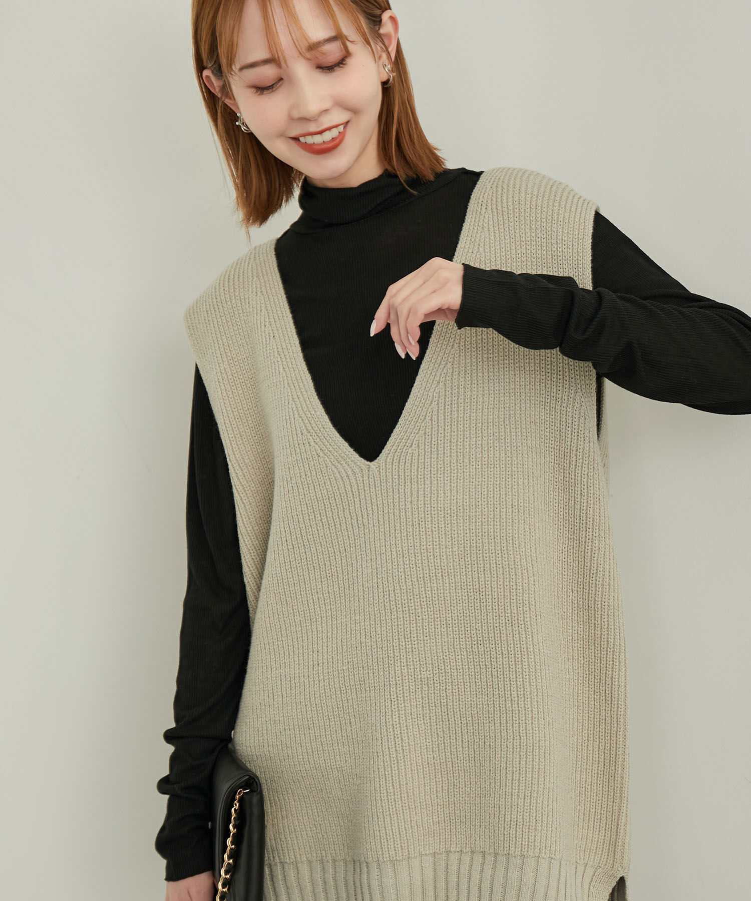 Rope&rsquo;Picnic「【WEB限定カラー: ライトグレー,イエロー】シアーカットタートル」|Tシャツ・カットソー|